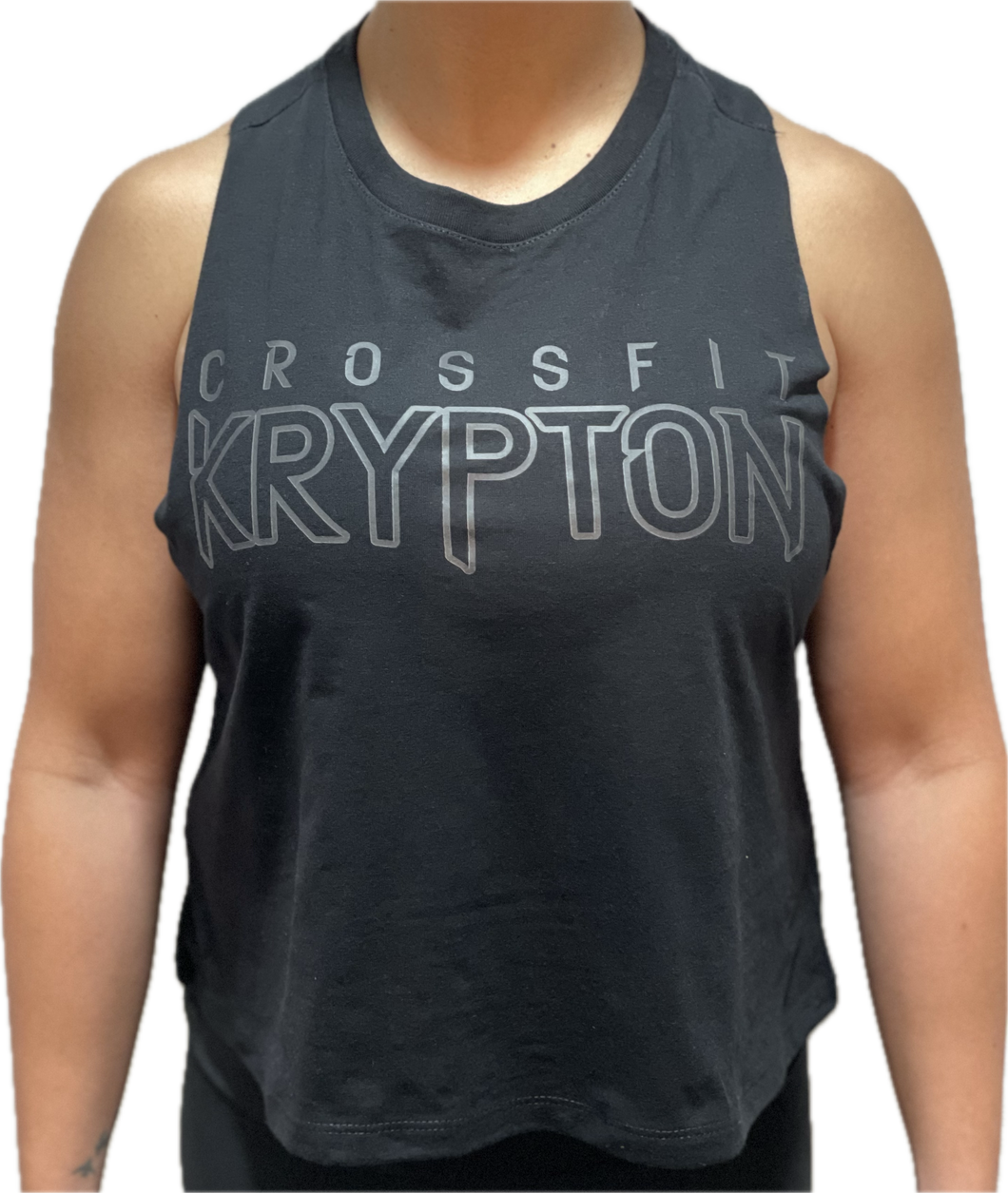 CF Krypton Black Crop Tank