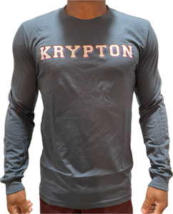 Krypton Steel Blue Grey Long Sleeve Tee