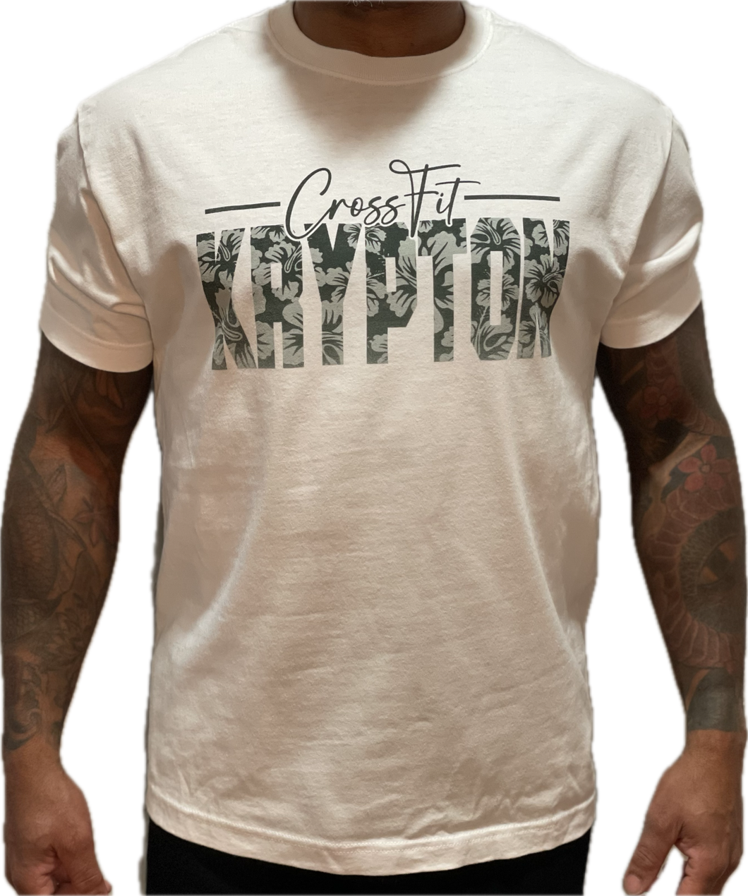 CF Krypton Hawaiian White Tee