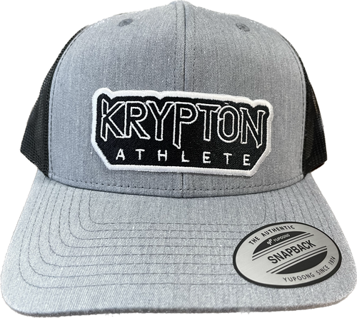 Krypton Athlete Heather Grey and Black Snapback Hat